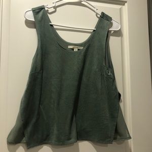 Miami green suede tank top